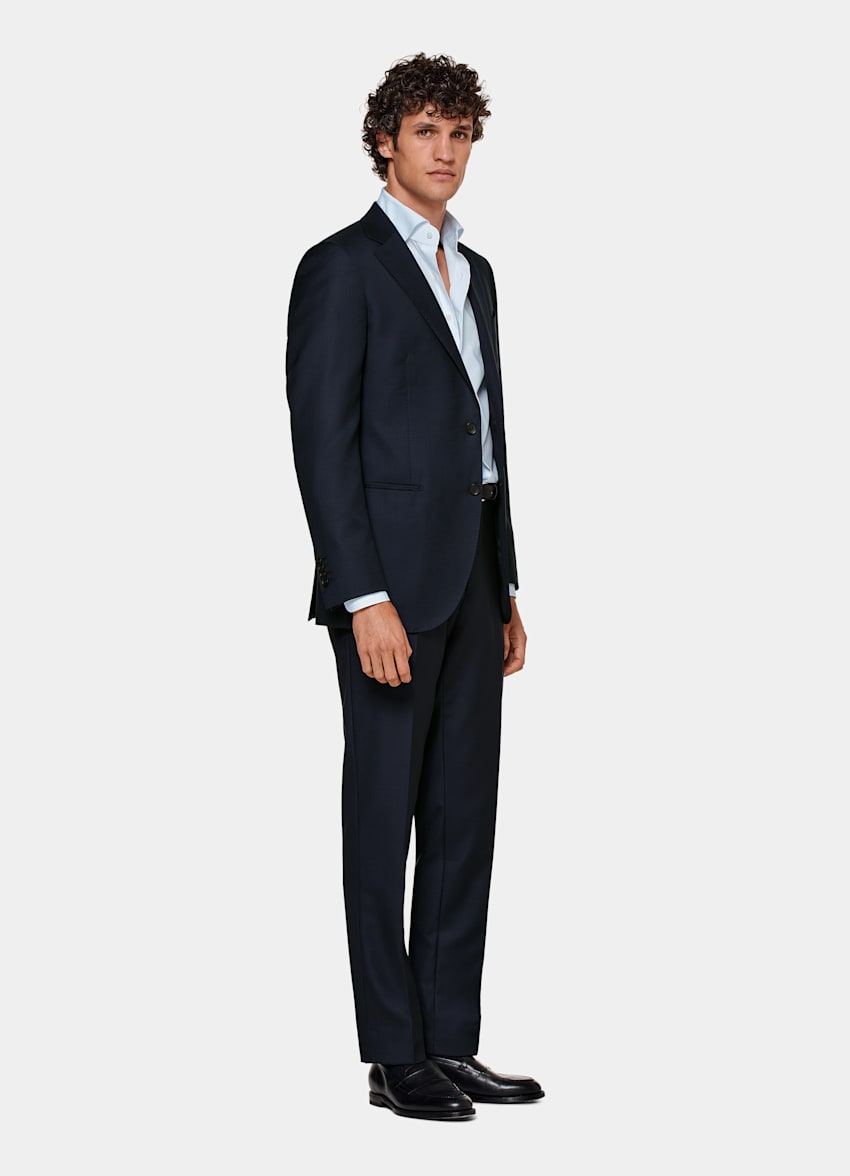Navy Tailored Fit Lazio Suit