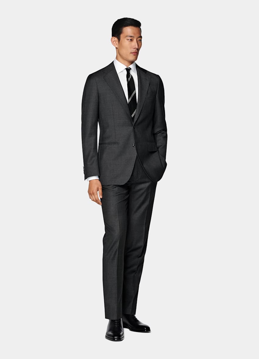 Dark Grey Tailored Fit Havana Suit