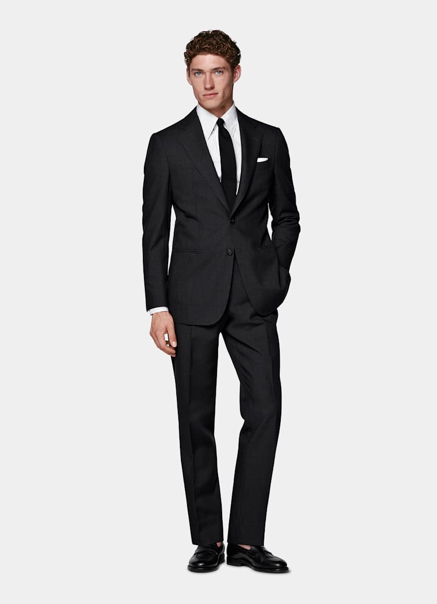 Dark Grey Tailored Fit Havana Suit