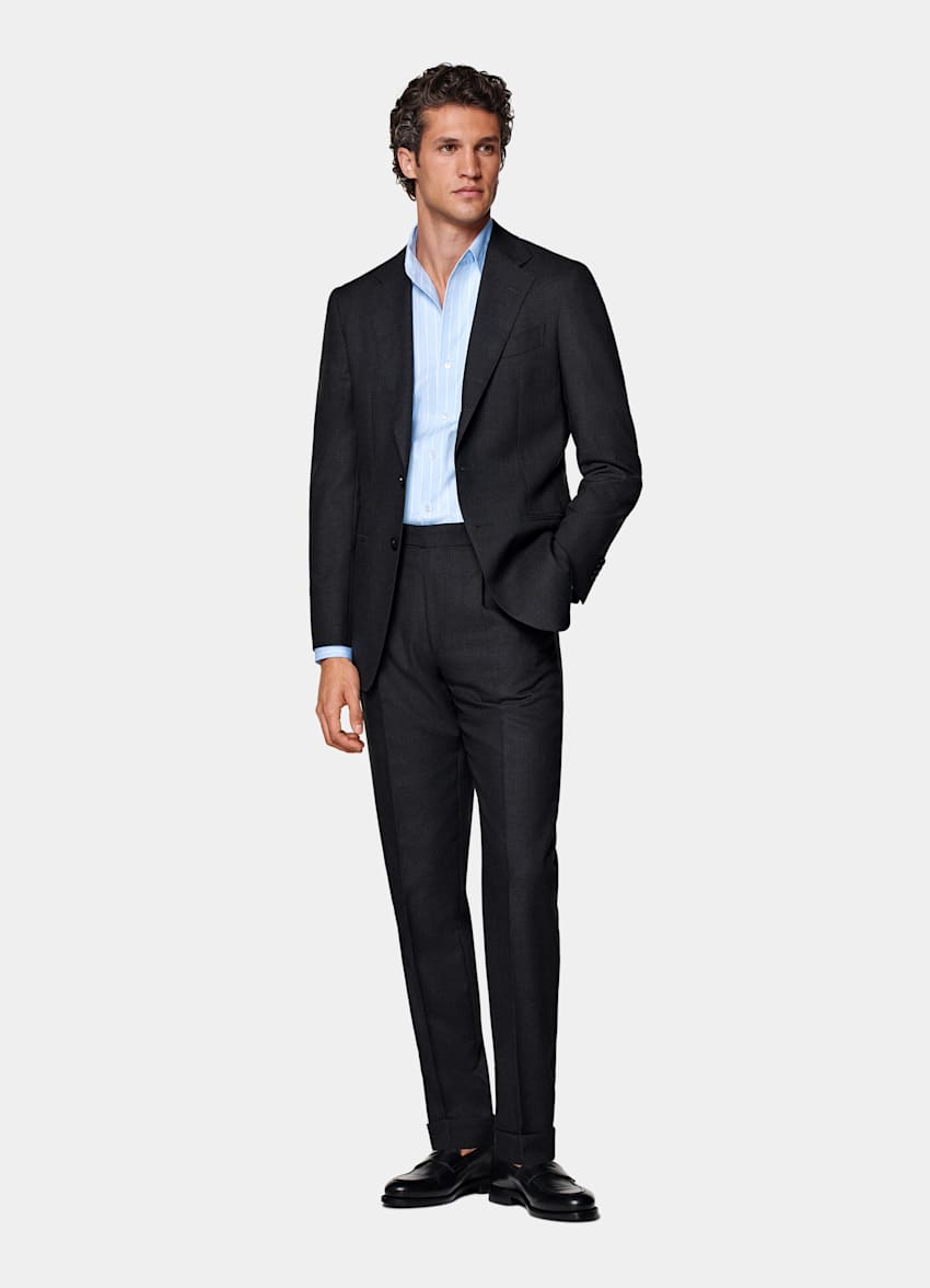 Dark Grey Tailored Fit Havana Suit