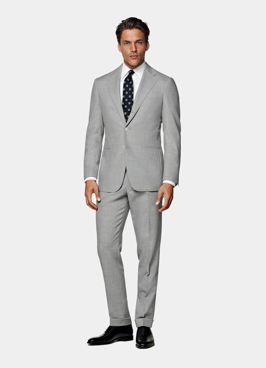 Light Grey Tailored Fit Havana Suit