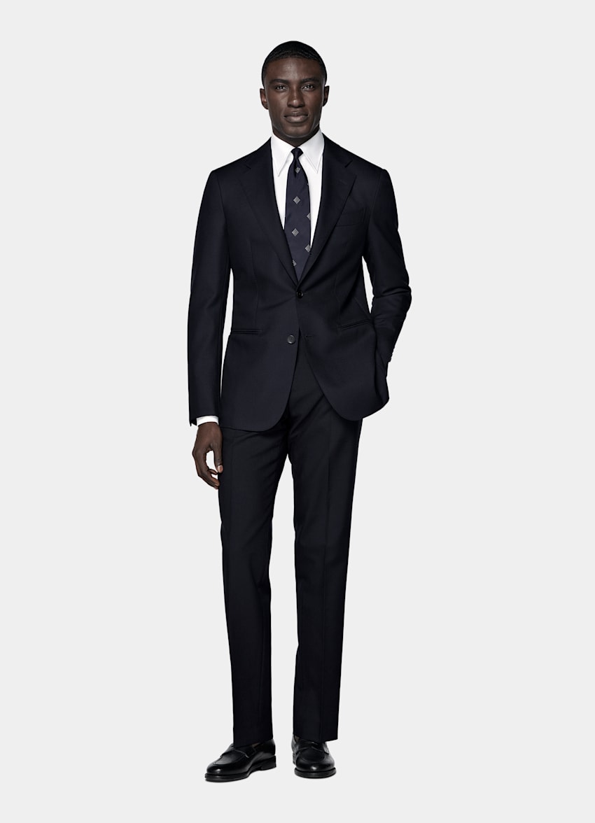 Navy Tailored Fit Havana Suit