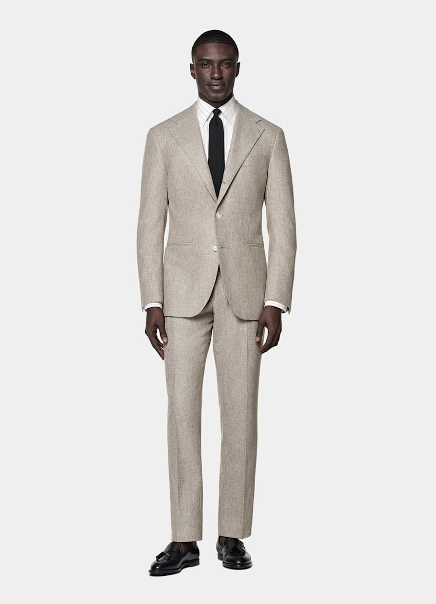 Taupe Relaxed Fit Roma Suit