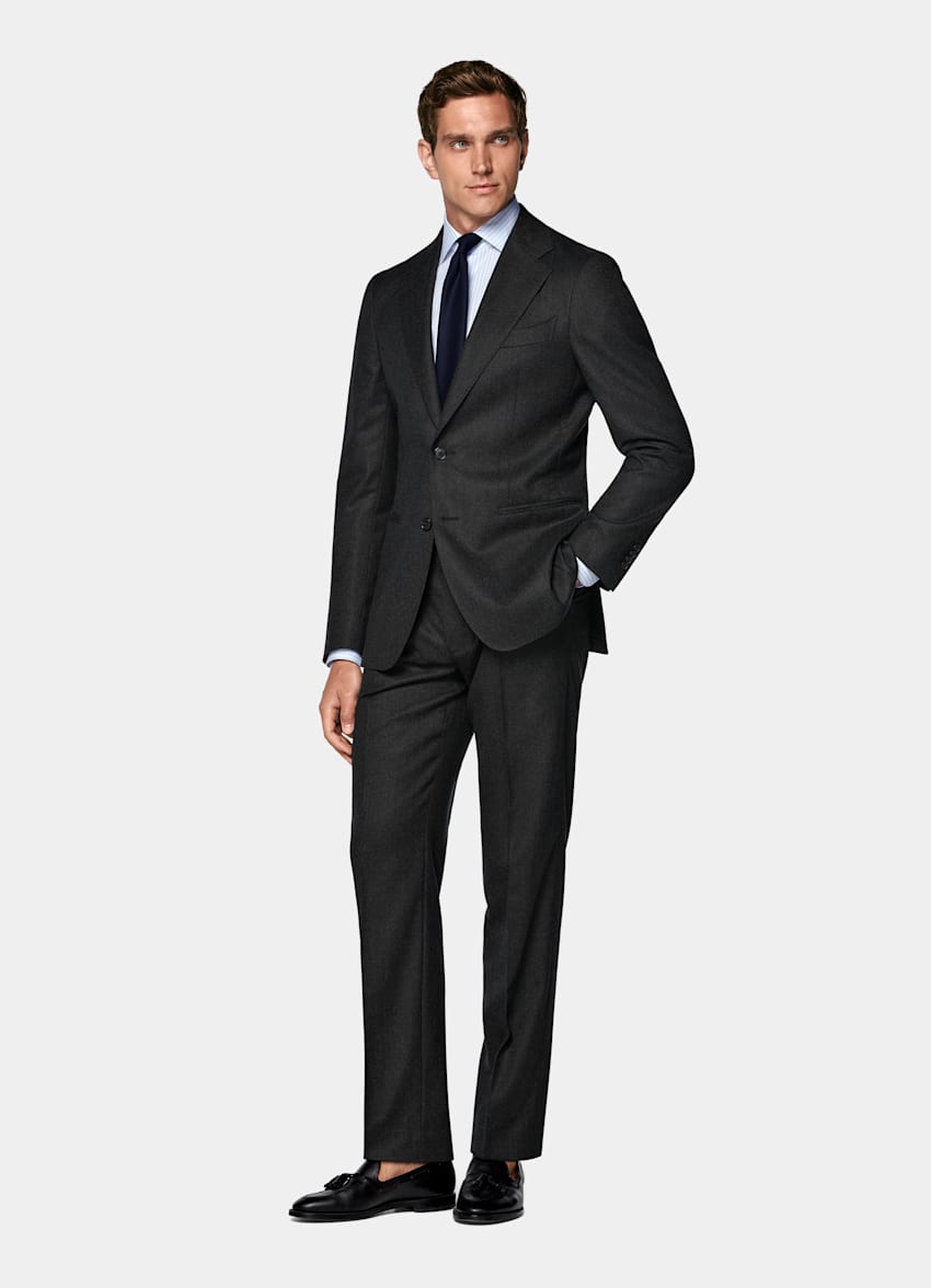 Dark Grey Tailored Fit Havana Suit