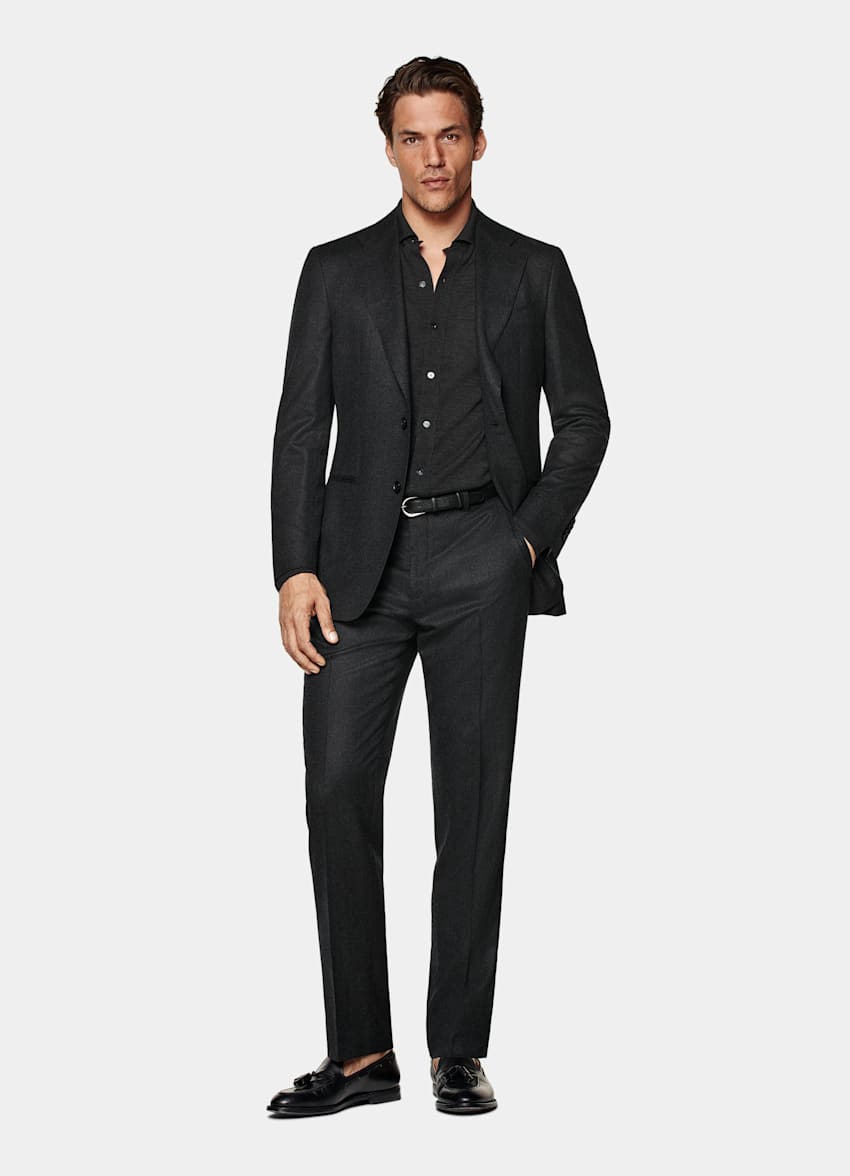 Traje Havana gris oscuro corte Tailored