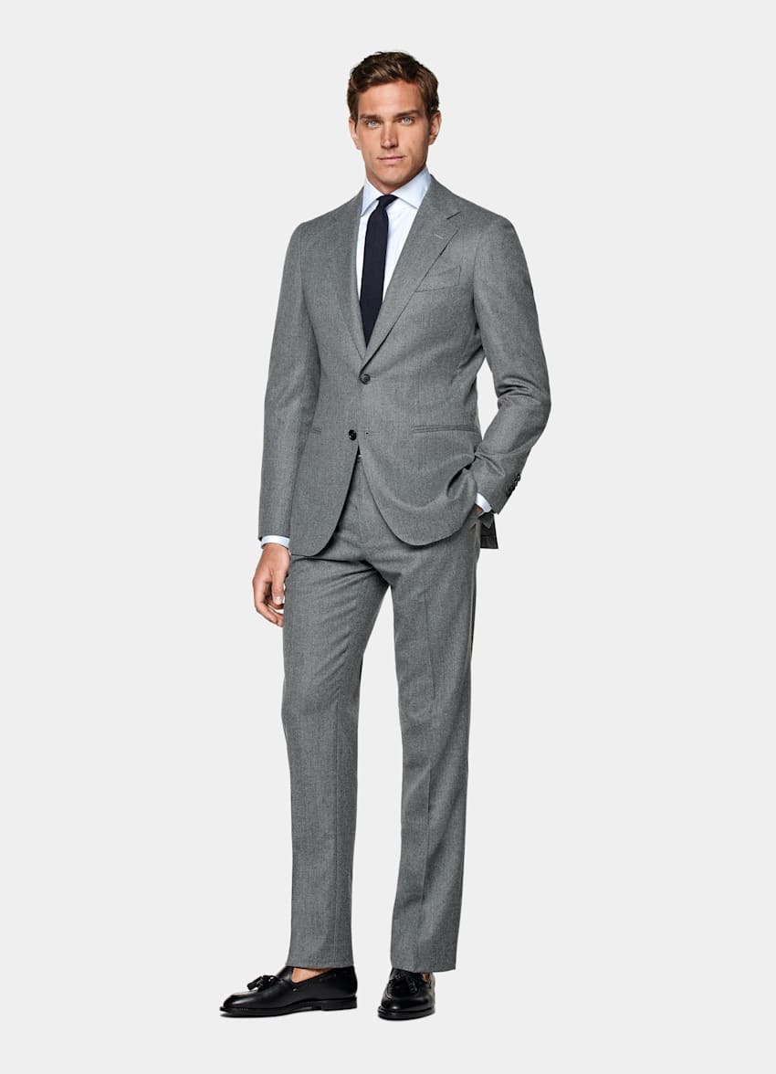 Mid Grey Tailored Fit Havana Suit