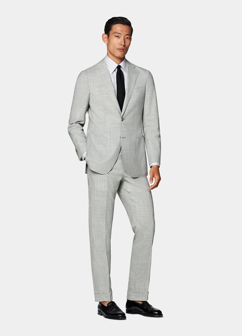 Light Grey Perennial Tailored Fit Havana Suit