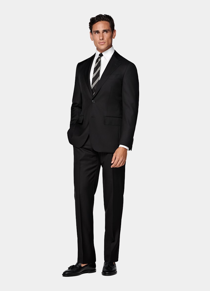 Black Tailored Fit Havana Suit