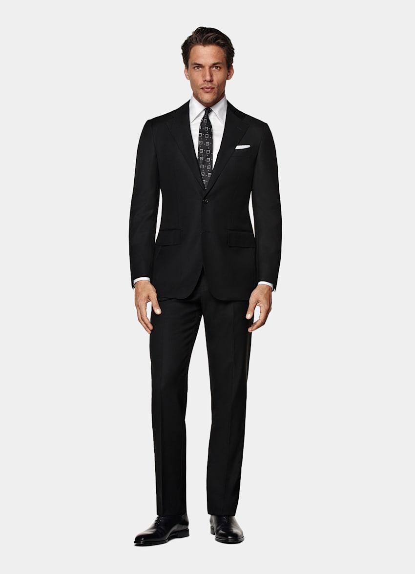 Black Tailored Fit Havana Suit