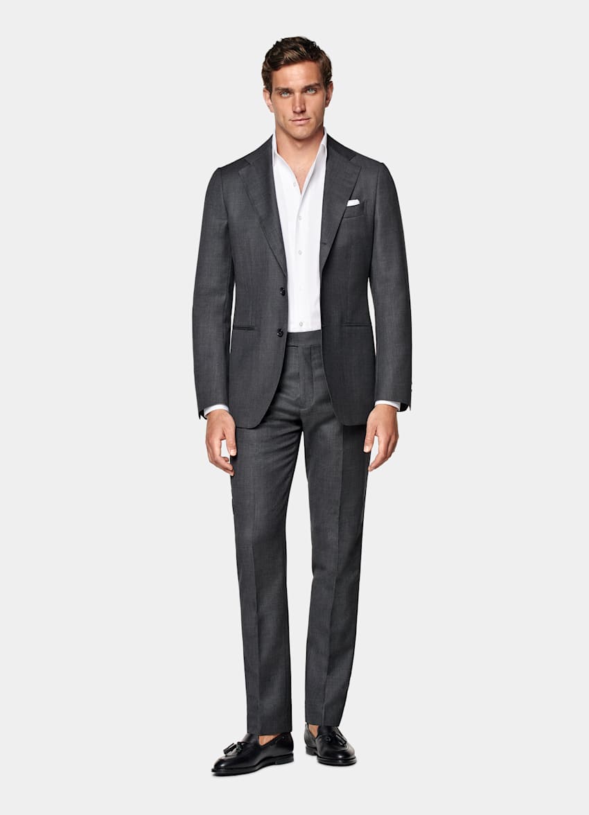  Dark Grey Tailored Fit Havana Suit