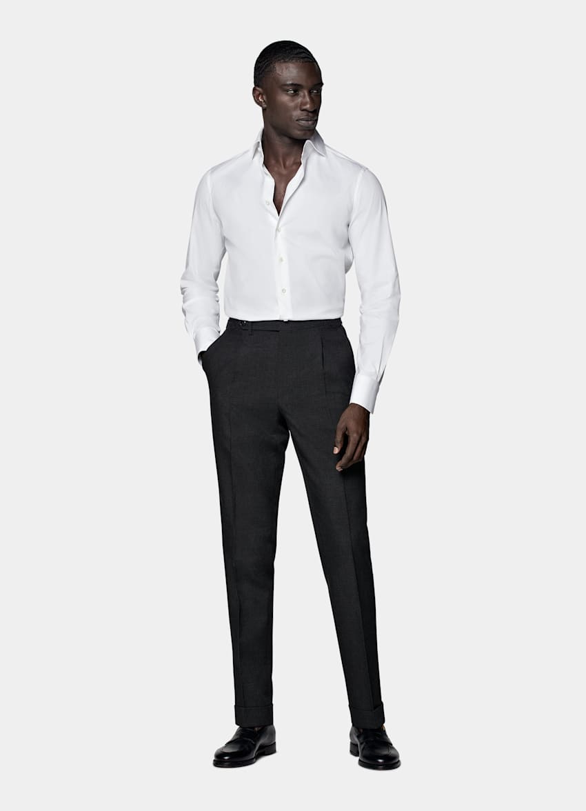White Poplin Extra Slim Fit Shirt