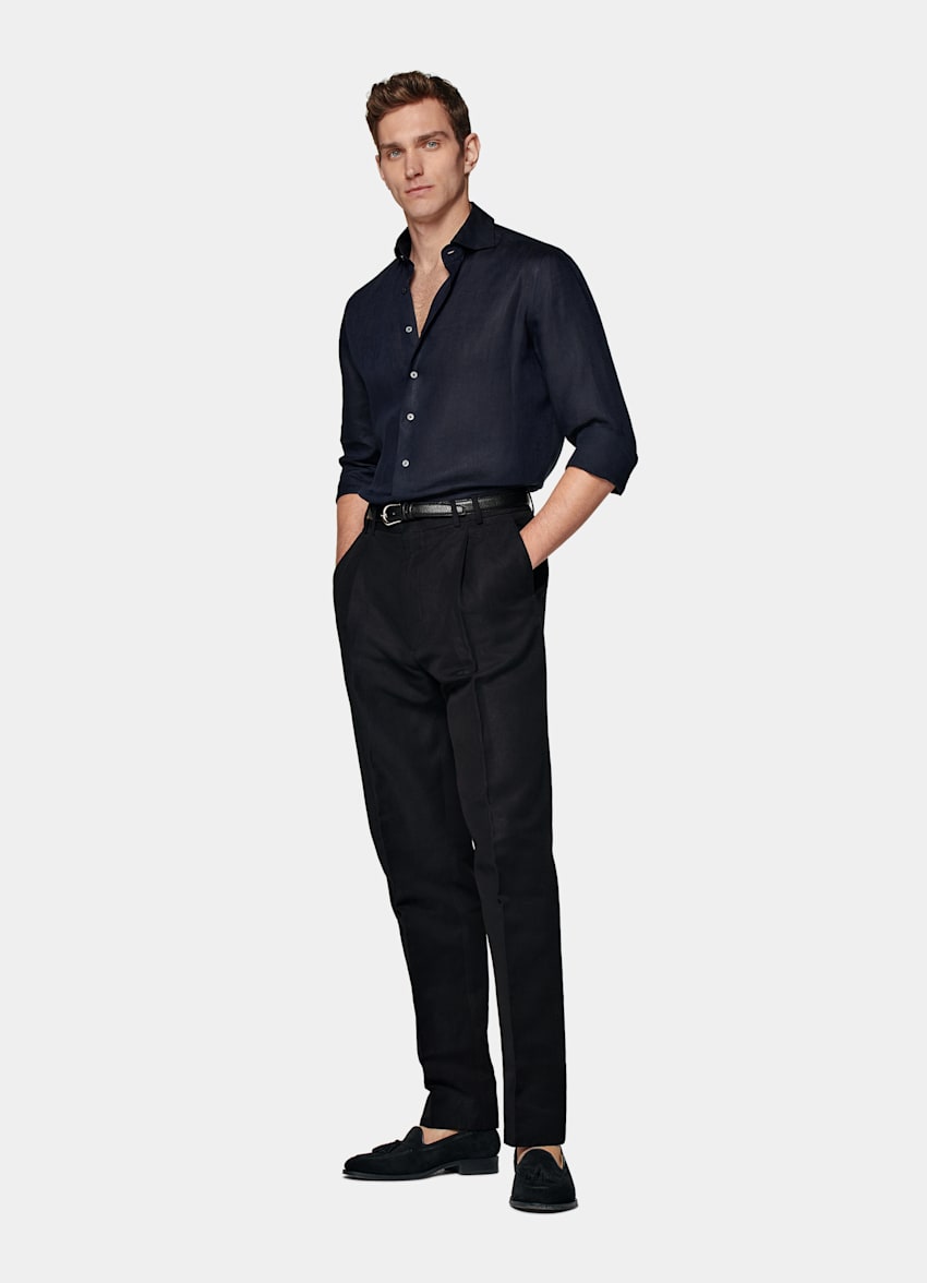 Navy Slim Fit Shirt