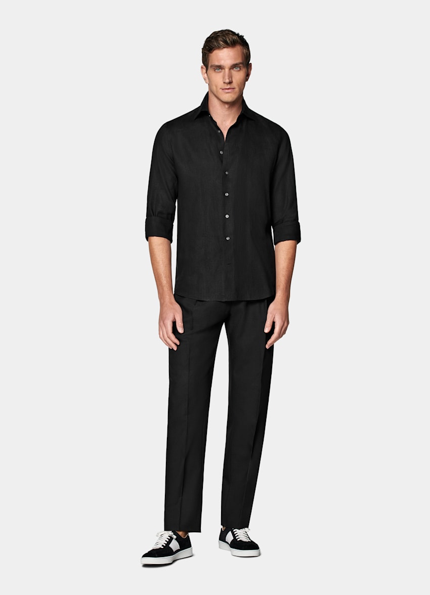 Camisa negra corte Slim