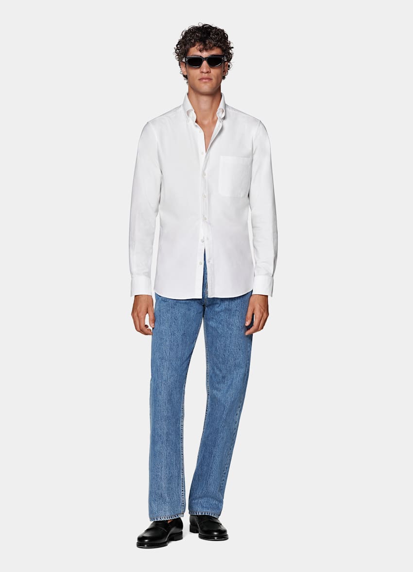 White Oxford Slim Fit Shirt