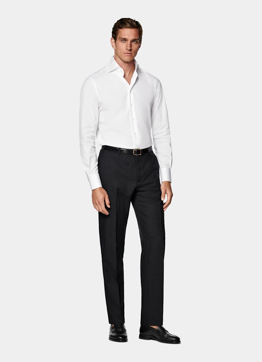 White Poplin Tailored Fit Shirt