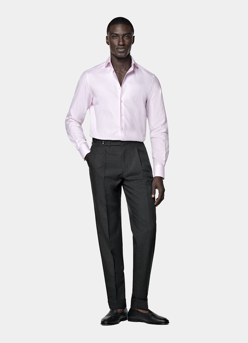 Camisa Royal Oxford rosa corte Tailored