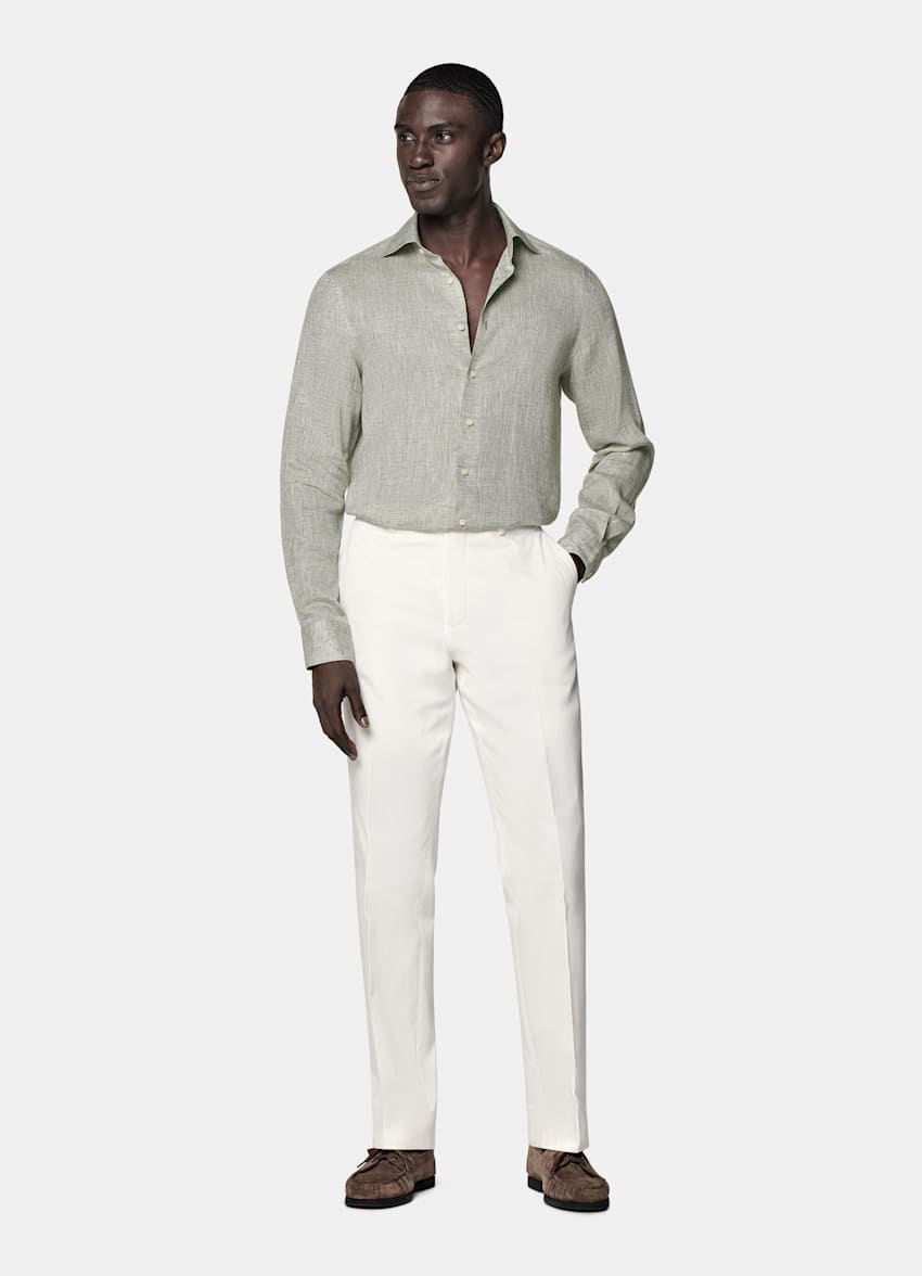 Light Green Tailored Fit Shirt