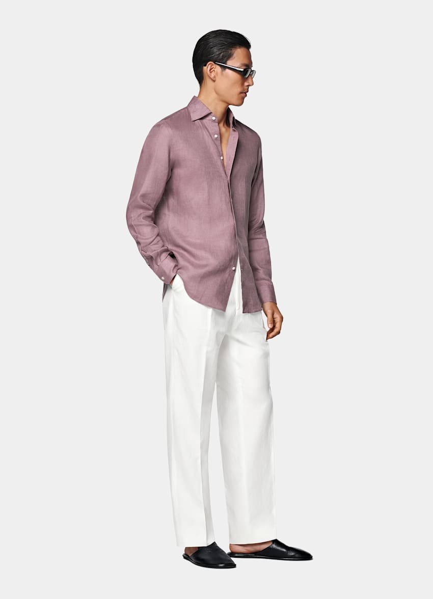 Purple Tailored Fit Shirt