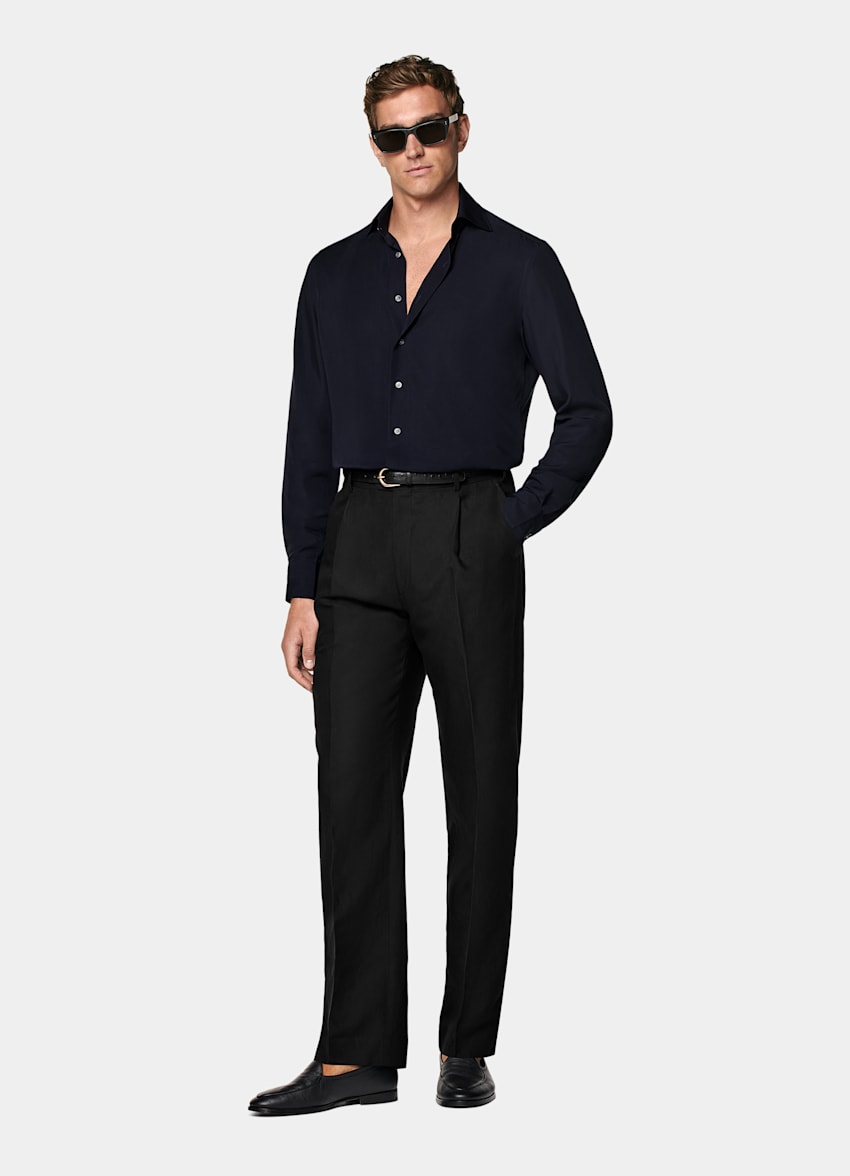 Navy Tailored Fit Shirt
