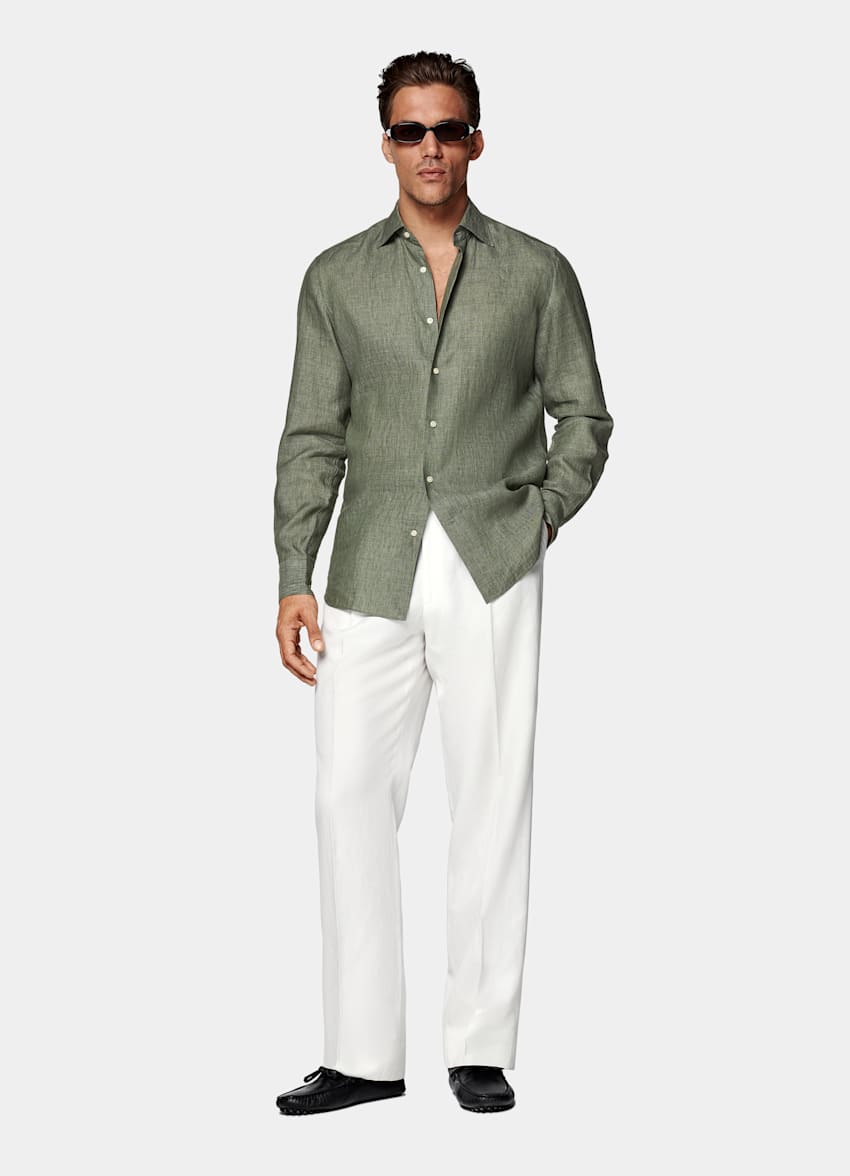 Green Tailored Fit Shirt