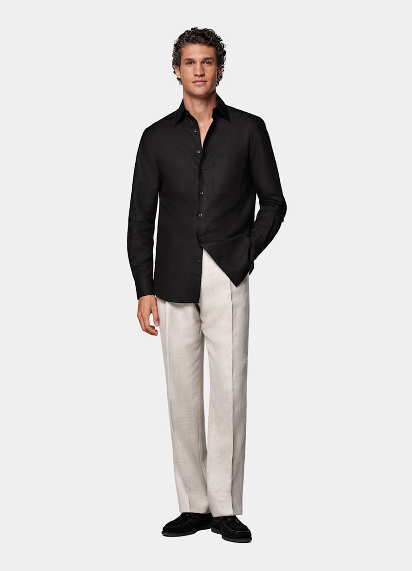 Camisa negra corte Relaxed