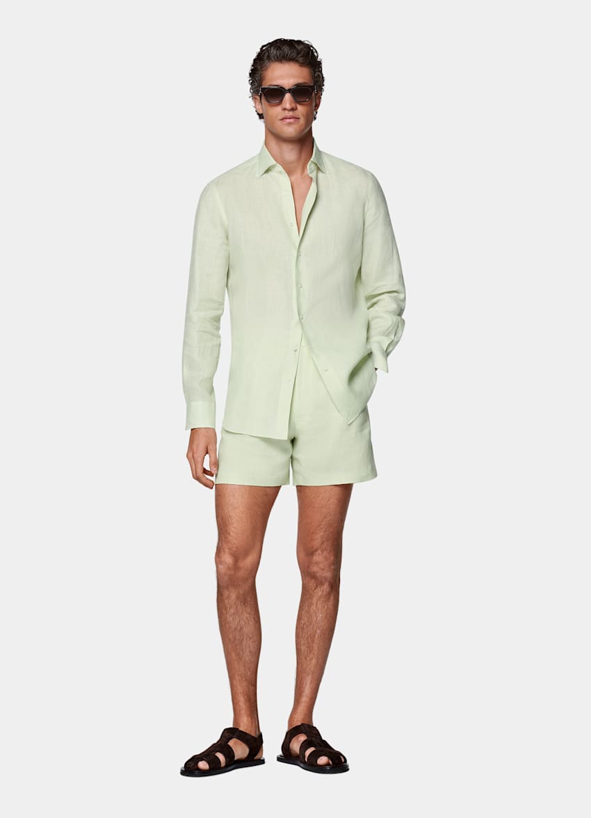 Light Green Tailored Fit Shirt