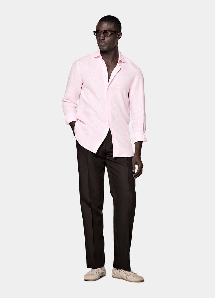 Pink Linen Shirt