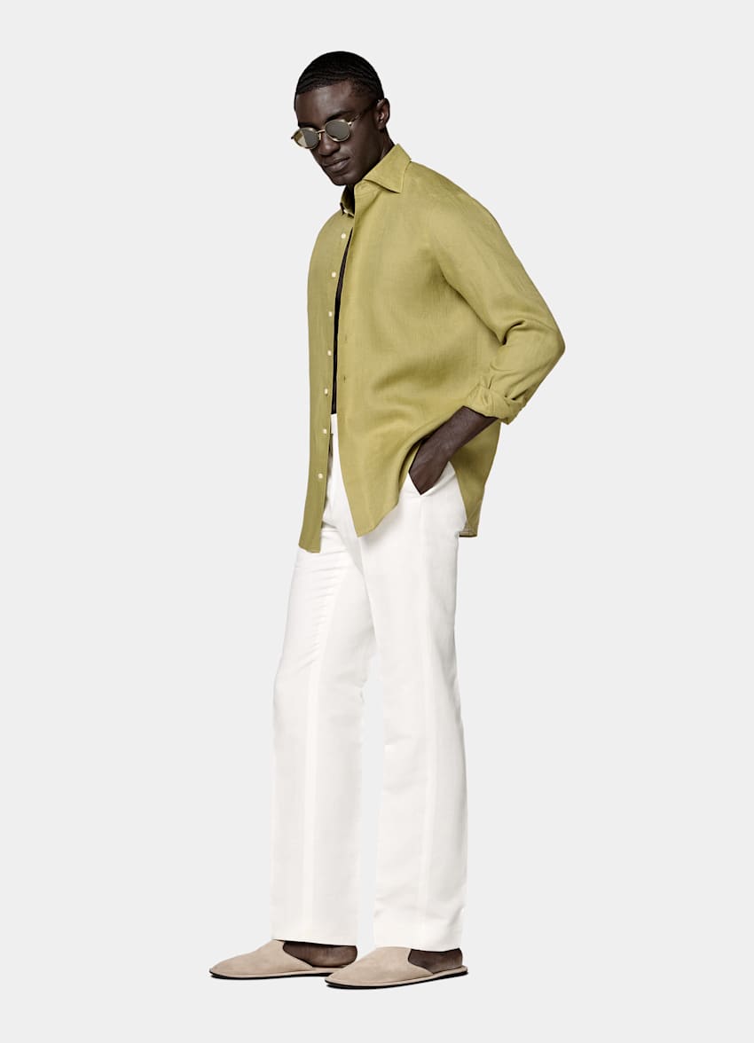 Light Green Linen Shirt
