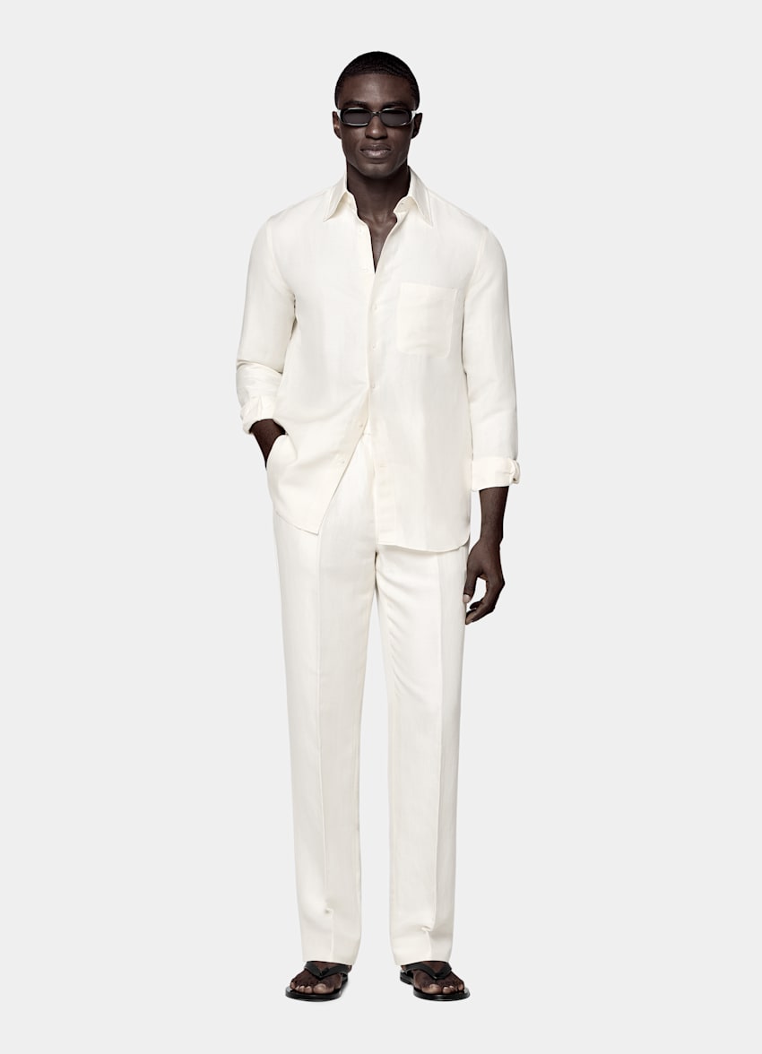 Off-White Linen Silk Overshirt