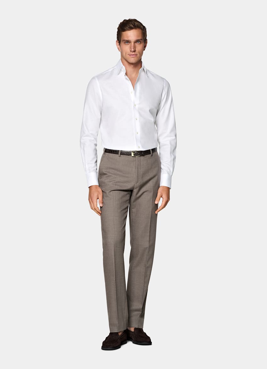 Chemise &agrave; col classique blanc