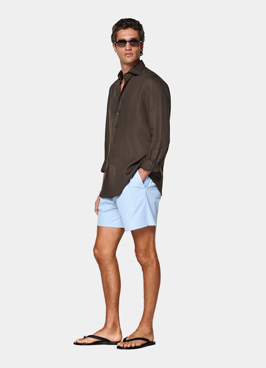 Dark Brown Linen Shirt