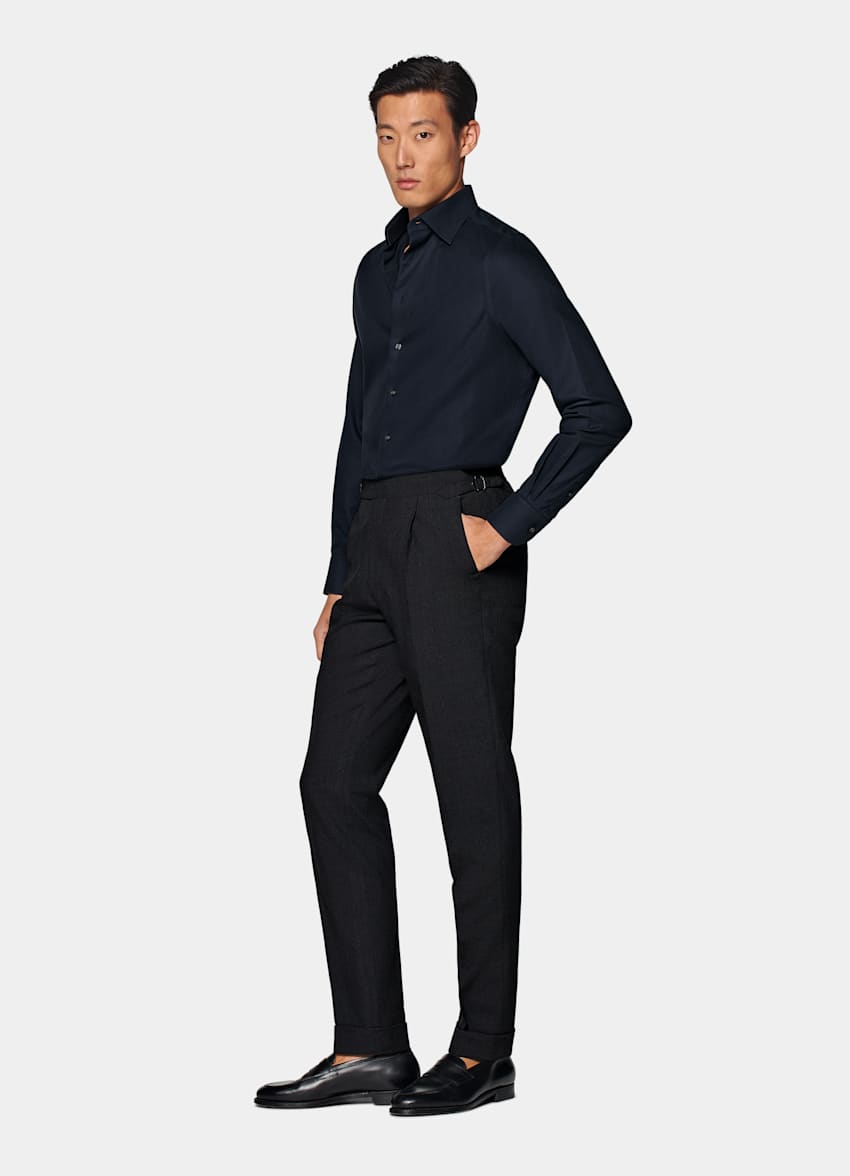 Navy Royal Oxford Slim Fit Shirt