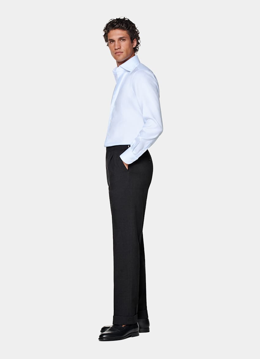 Light Blue Royal Oxford Slim Fit Shirt