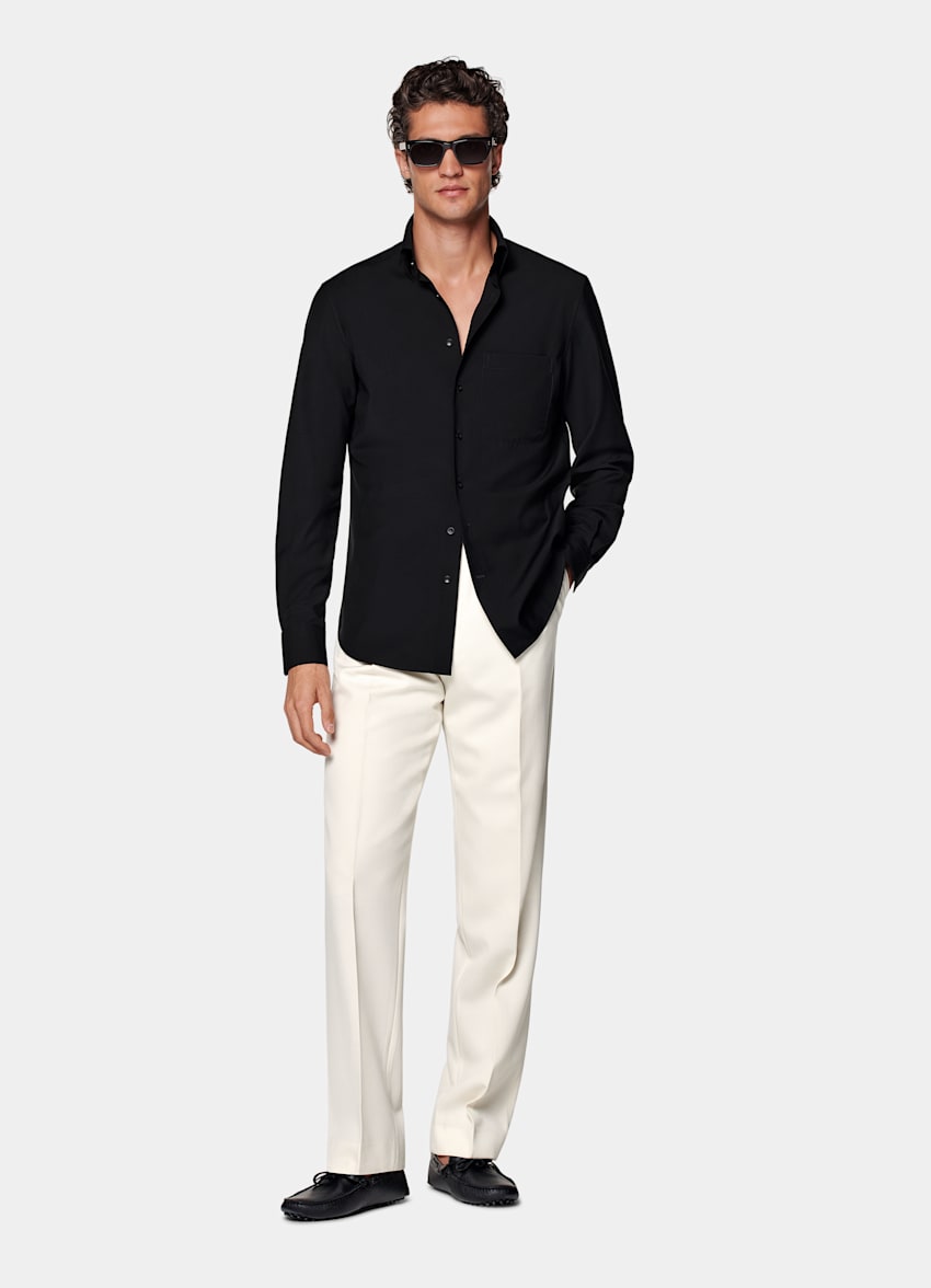 Camisa negra corte Tailored