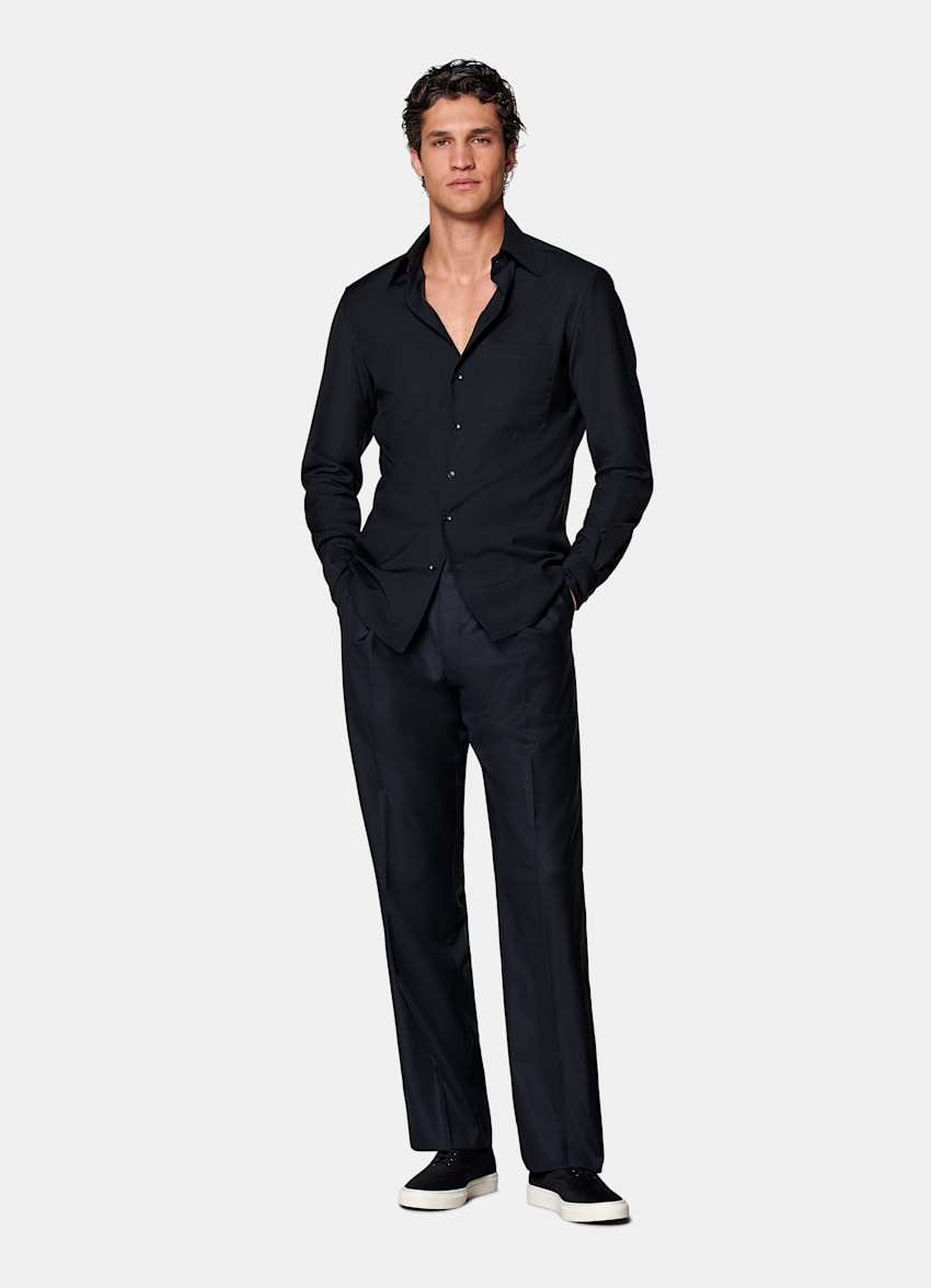 Navy Tailored Fit Shirt
