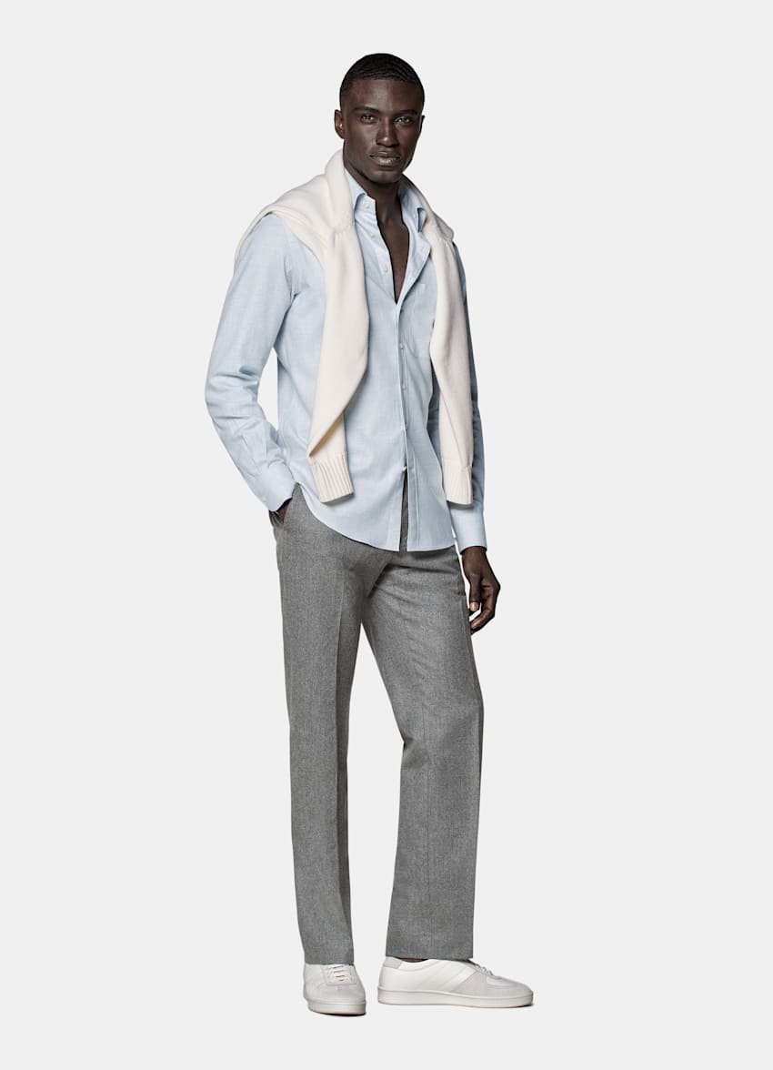 Camisa azul claro corte Tailored