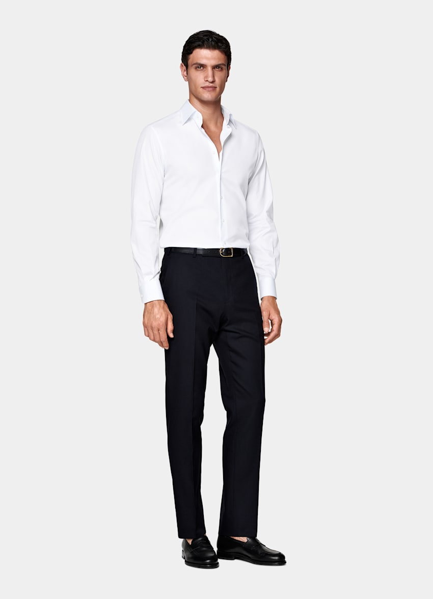 White Classic Collar Shirt