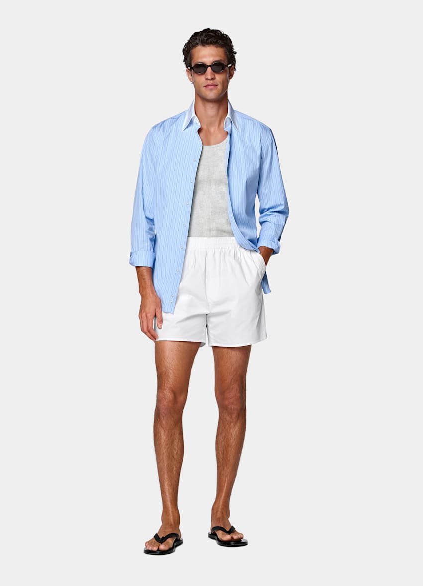 Short Straight Leg blanc cass&eacute;