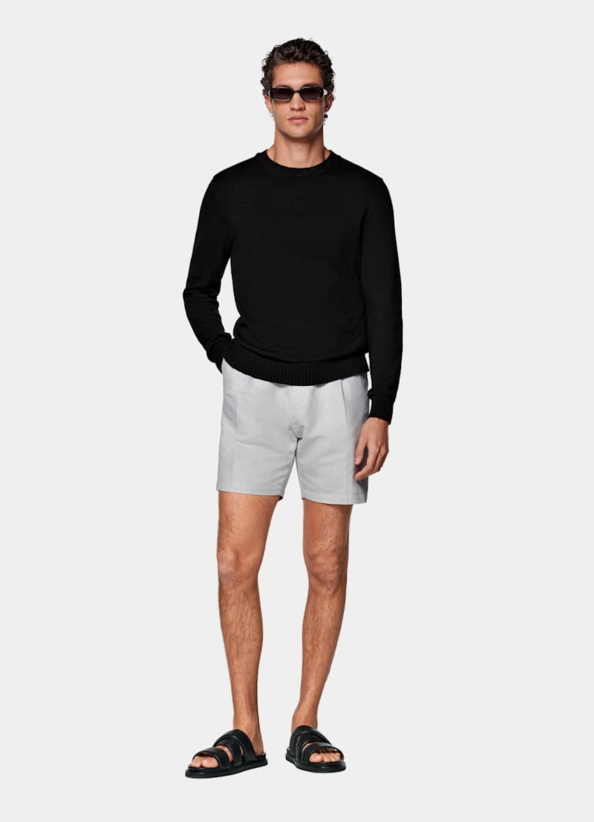 Short Straight Leg gris clair