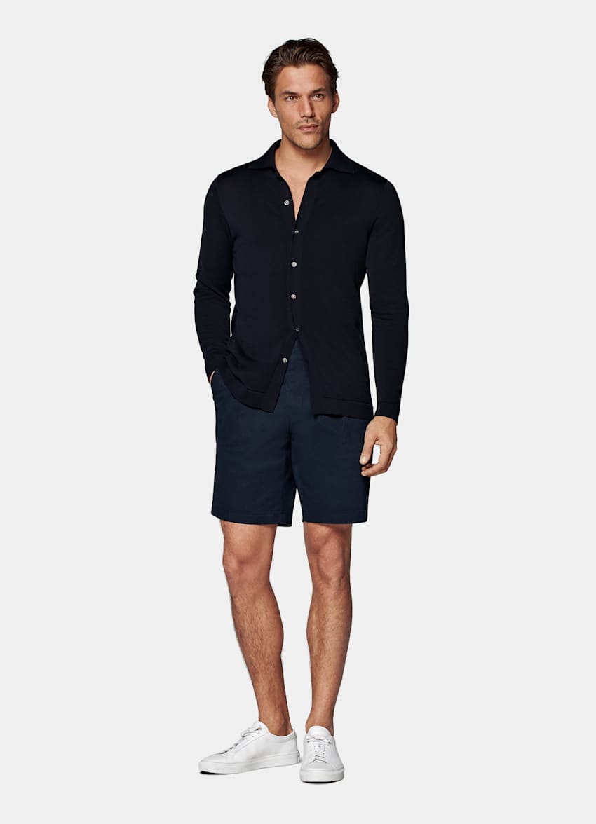Short Straight Leg bleu marine