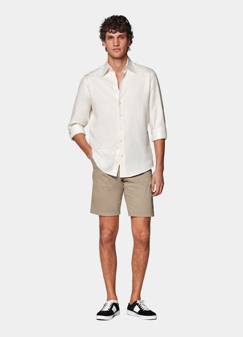 Short Slim Leg taupe
