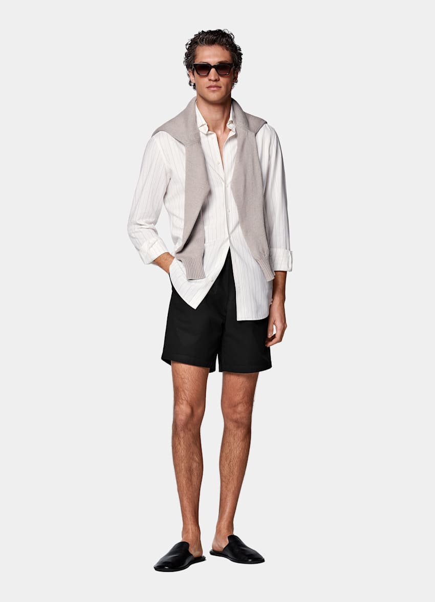 Short Straight Leg noir
