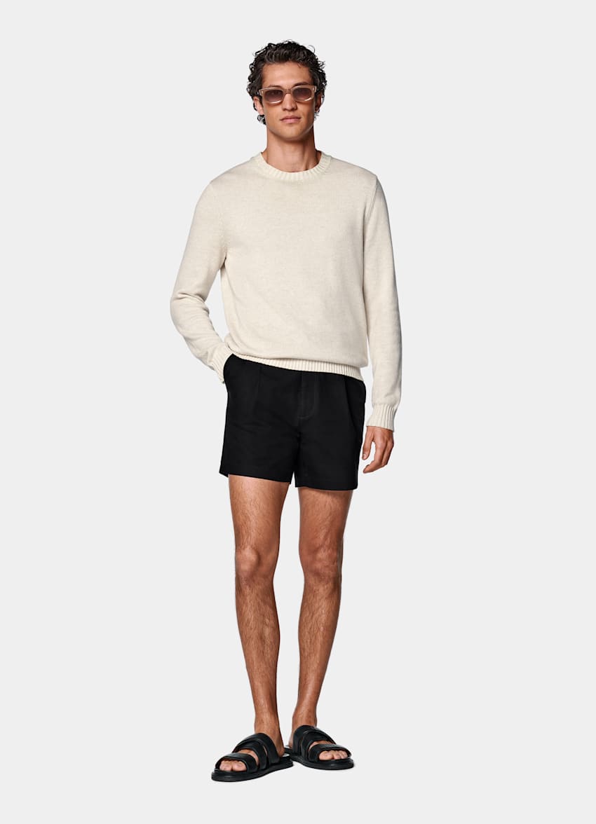Short Straight Leg noir