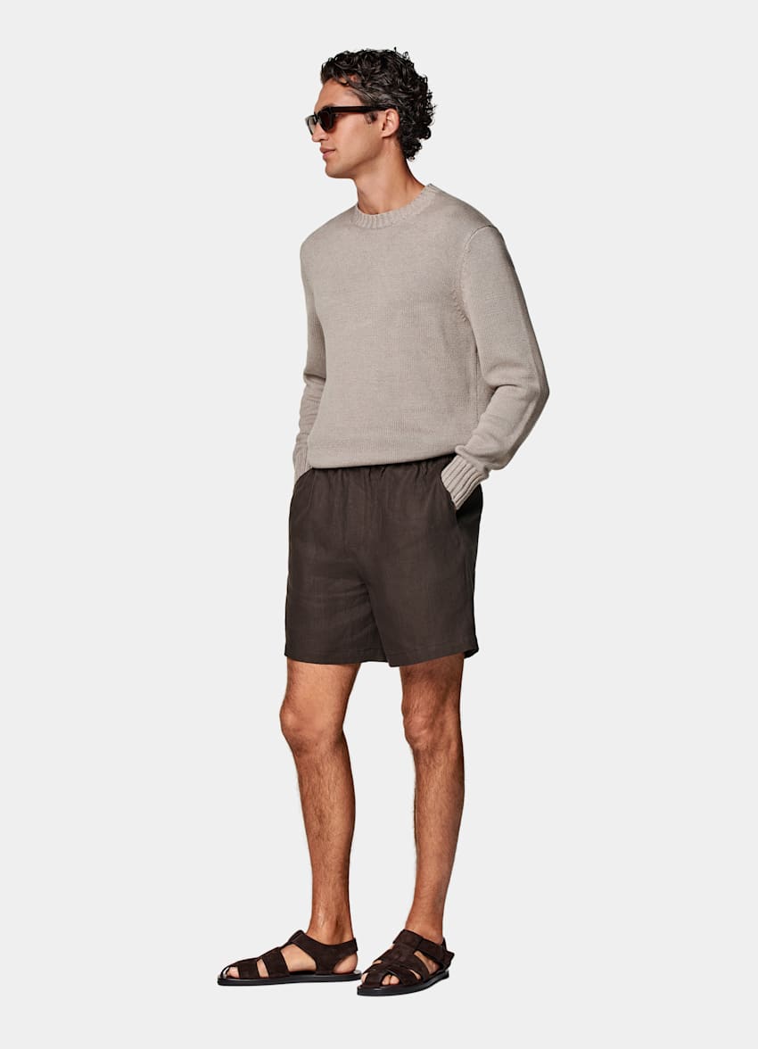 Short Straight Leg marron moyen