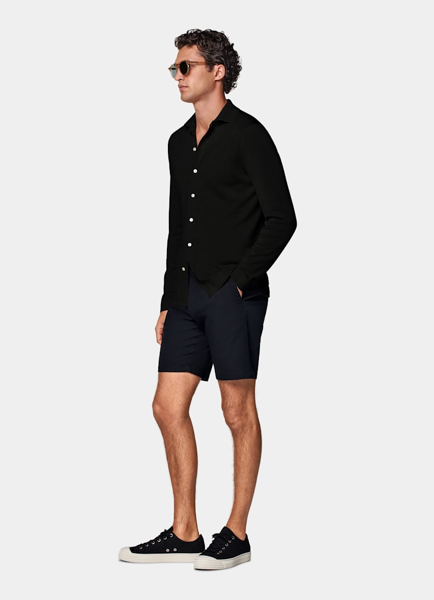 Short Slim Leg bleu marine
