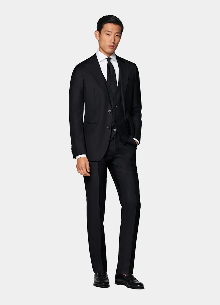 Navy Perennial Three-Piece Tailored Fit Havana Suit