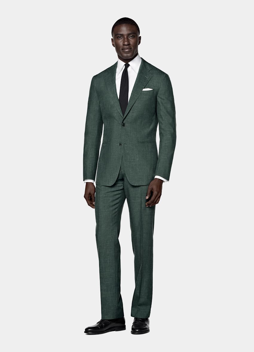 Mid Green Tailored Fit Havana Suit