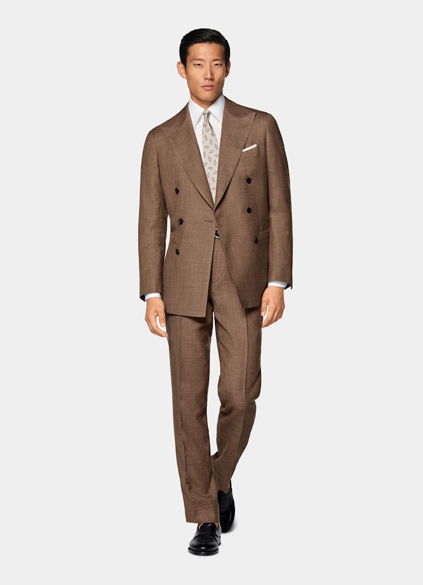 Mid Brown Tailored Fit Havana Suit