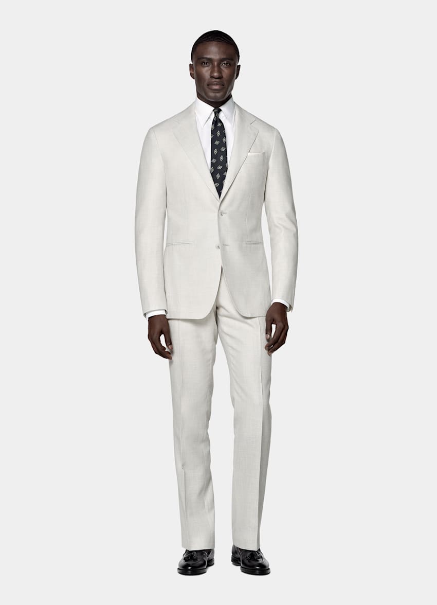 Light Grey Tailored Fit Havana Suit