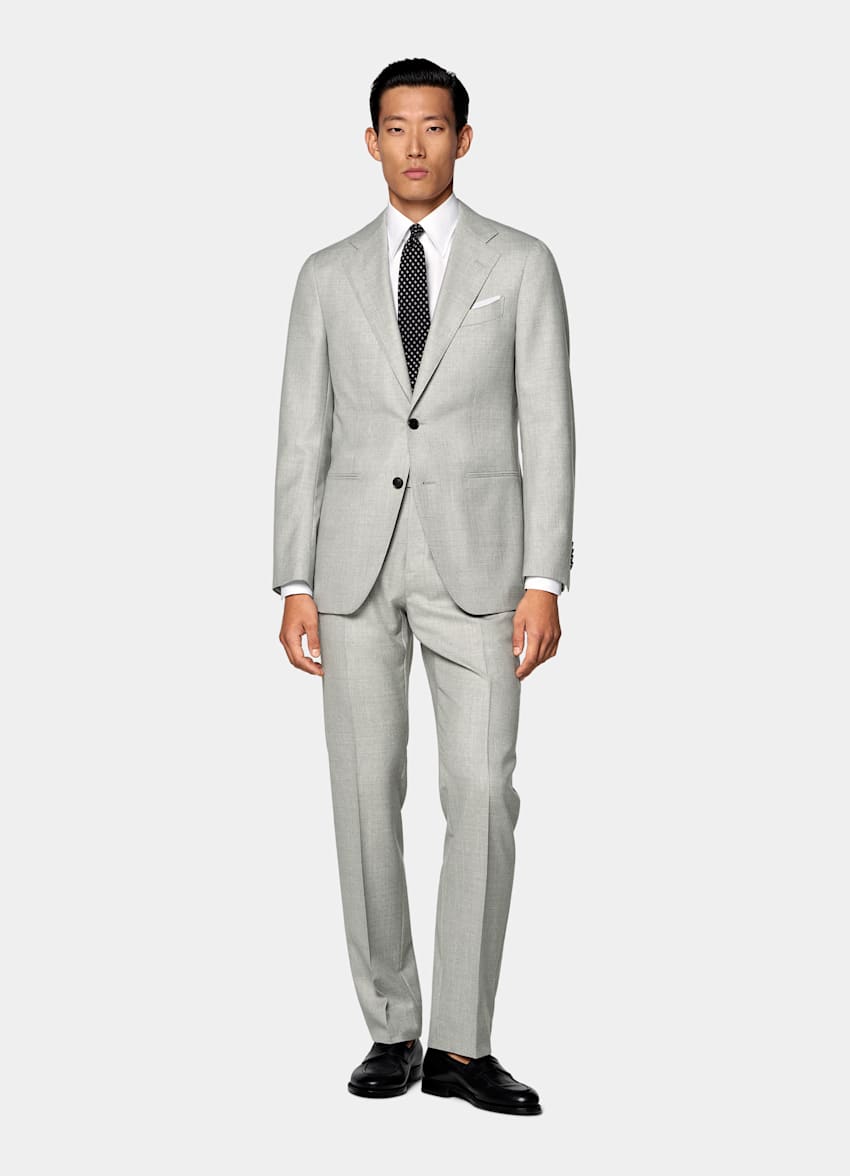 Light Grey Tailored Fit Havana Suit